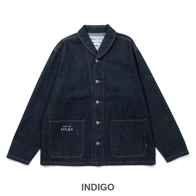 POLER 253MCV0026 PL SHAWL COLLAR DENIM JKT