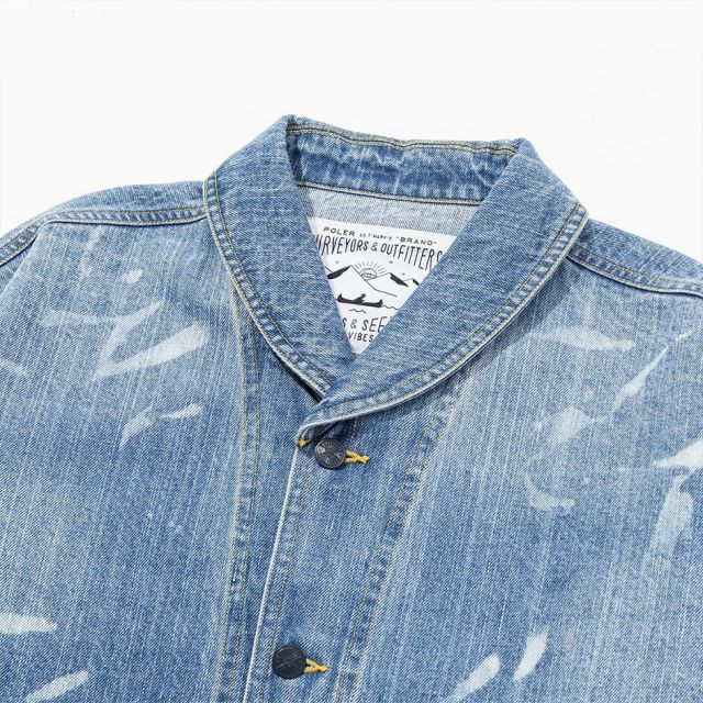 POLER 253MCV0026 PL SHAWL COLLAR DENIM JKT