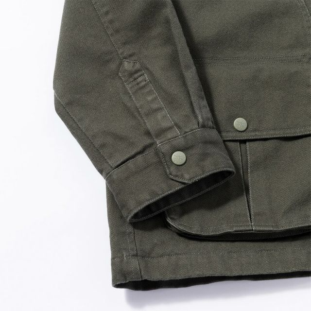 ポーラー POLER 243MCV0030 PL OUTPOST HUNTING JACKET アウトポスト ハンティングジャケット ブラック／オリーブ コーデュロイ襟 撥水 コットンジャケット メンズ アウトドア カジュアル キャンプコーデ 秋冬アウター タウン (250904)