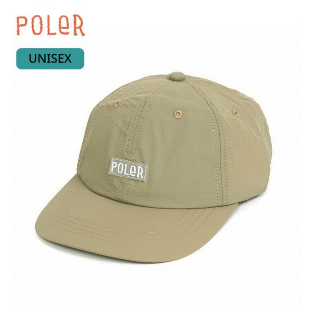 POLER ポーラー FURRY FONT NYLON 6P CAP 251MCV0092 ナイロンキャップ ローキャップ ベースボールキャップ 撥水 軽量 アウトドア キャンプ タウンユース メンズ レディース
