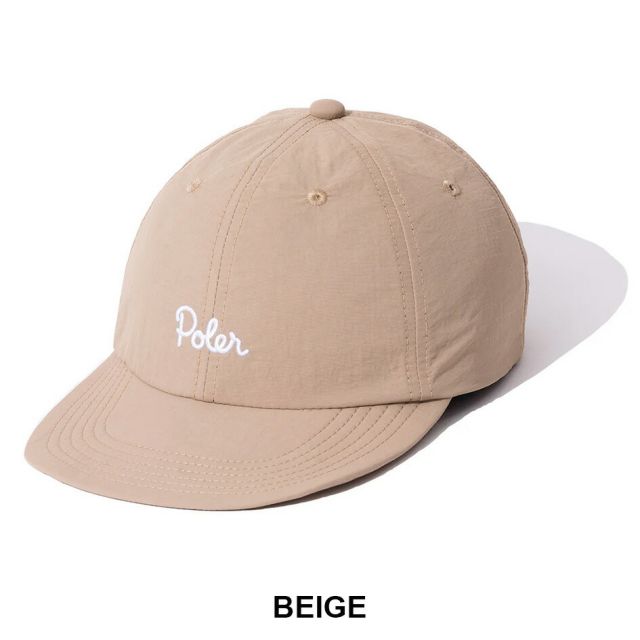 POLER ポーラー ナイロンフロッピーベースボールキャップ NYLON FLOPPY BASEBALL CAP 261MCV0082 ローキャップ 帽子 アウトドア キャンプ タウンユース 軽量 ナイロンキャップ