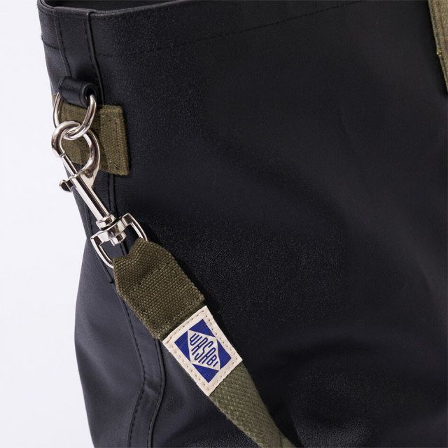 ポーラー ワサビ コラボ トートバッグ WASABI×POLER Durable Tent Tote M 261MCV0146 ナイロン 防水 耐久 ラバーコーティング 35L A4対応 大容量 グリーン ブラック サーフ アウトドア キャンプ PLxWASABI DURABLE TENT TOTE (260623)