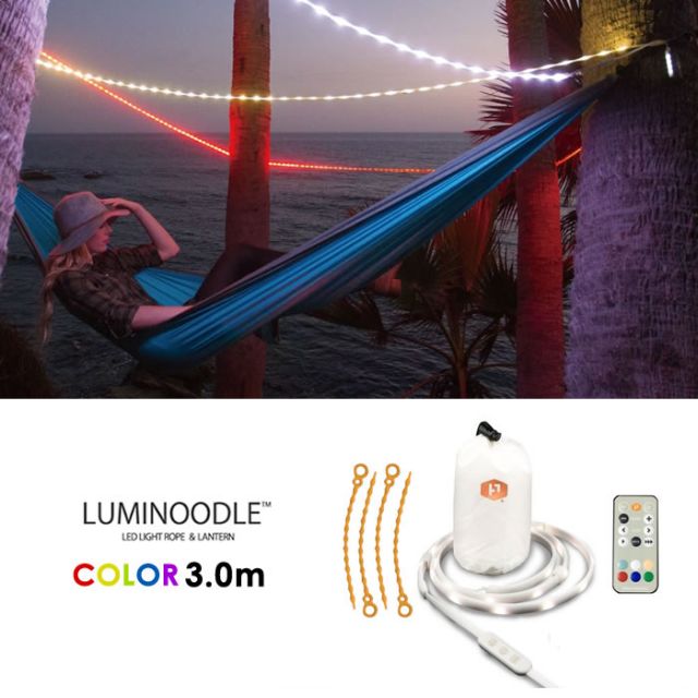 ルミヌードル カラーLEDライト ロープ型  LUMINOODLE COLOR (XL) 10FT(3.0m) Power Practical アウトドア テント 電飾 イルミネーション クリスマス[1001]
