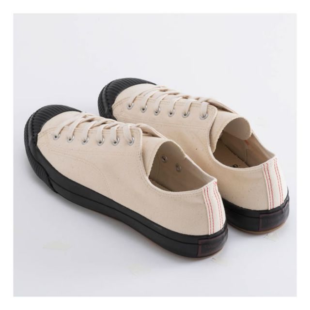 プラス スニーカー キャンバス  メンズ レディース ユニセックス PRAS SHELLCAP LOW 01-LOW バルカナイズド 日本製 ローカット 生成り ブラック ホワイト シンプル 久留米 シェルキャップ 26cm / 27cm オールシーズン