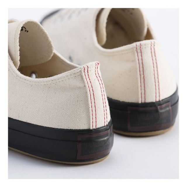 プラス スニーカー キャンバス  メンズ レディース ユニセックス PRAS SHELLCAP LOW 01-LOW バルカナイズド 日本製 ローカット 生成り ブラック ホワイト シンプル 久留米 シェルキャップ 26cm / 27cm オールシーズン