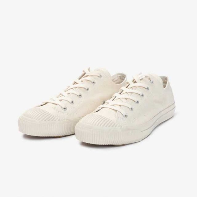 プラス スニーカー キャンバス  メンズ レディース ユニセックス PRAS SHELLCAP LOW 01-LOW バルカナイズド 日本製 ローカット 生成り ブラック ホワイト シンプル 久留米 シェルキャップ 26cm / 27cm オールシーズン