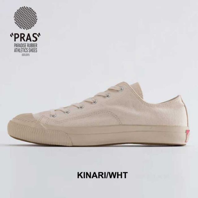 プラス スニーカー キャンバス  メンズ レディース ユニセックス PRAS SHELLCAP LOW 01-LOW バルカナイズド 日本製 ローカット 生成り ブラック ホワイト シンプル 久留米 シェルキャップ 26cm / 27cm オールシーズン