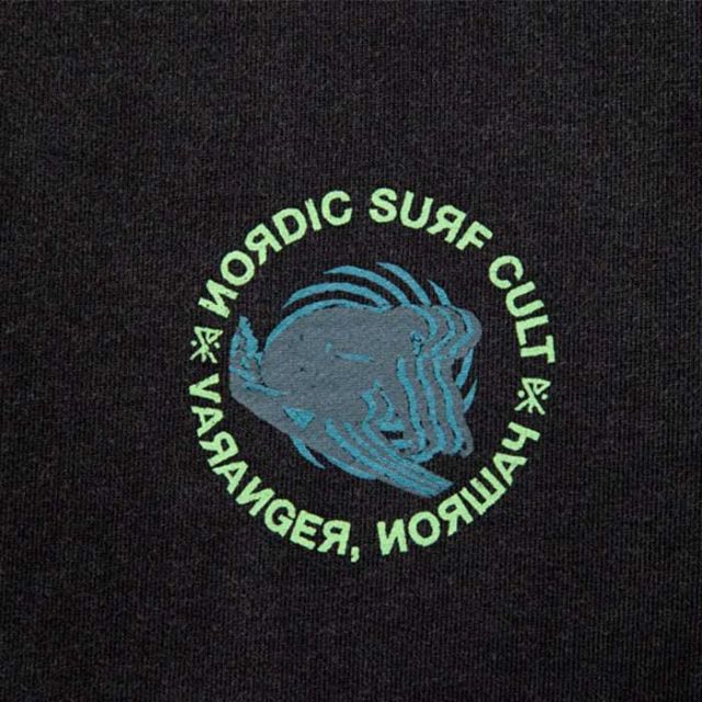 ロアーク トレーナー スウェット ROARK RSWJ1071 "SURF CULT" CREW SWEAT メンズ 長袖 ジャパンフィット ブラック 裏毛 リラックスシルエット M / L (241030)