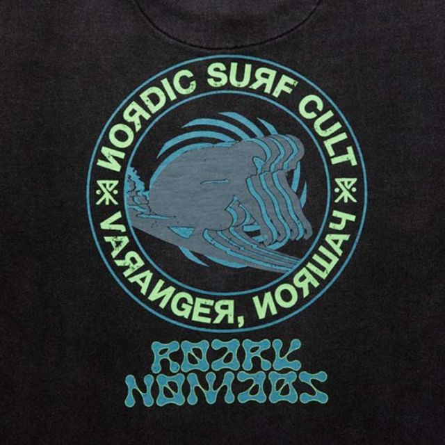 ロアーク トレーナー スウェット ROARK RSWJ1071 "SURF CULT" CREW SWEAT メンズ 長袖 ジャパンフィット ブラック 裏毛 リラックスシルエット M / L (241030)