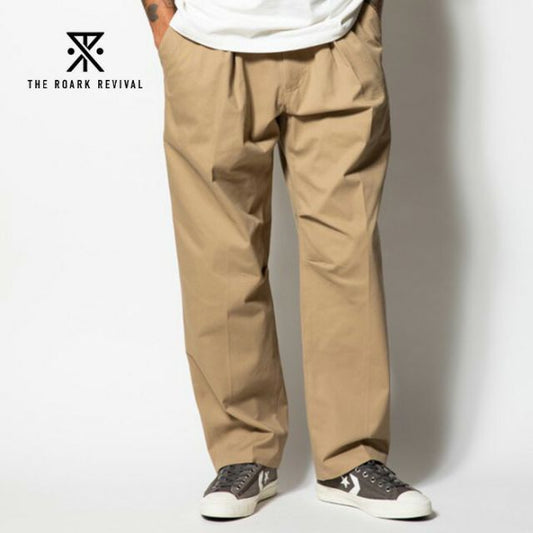 ロアーク ROARK RPJ1003 TRAVEL PANT HW TWILL-RELAX ロアーク TRAVEL PANTS 2.0 メンズ ロングパンツ リラックスフィット コットンツイル ストレッチ 磁石ポケット テーパード 日本サイズ (250328)