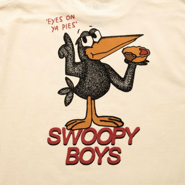 ロアーク ROARK RTJF1102 "SWOOPY BOYS" FINE TECH DRY T 半袖Tシャツ メンズ カラス プリント 吸湿 消臭 ドライ 再生繊維 コットン ミドルウェイト 日本サイズ トレラン マラソン ランニング (250328)