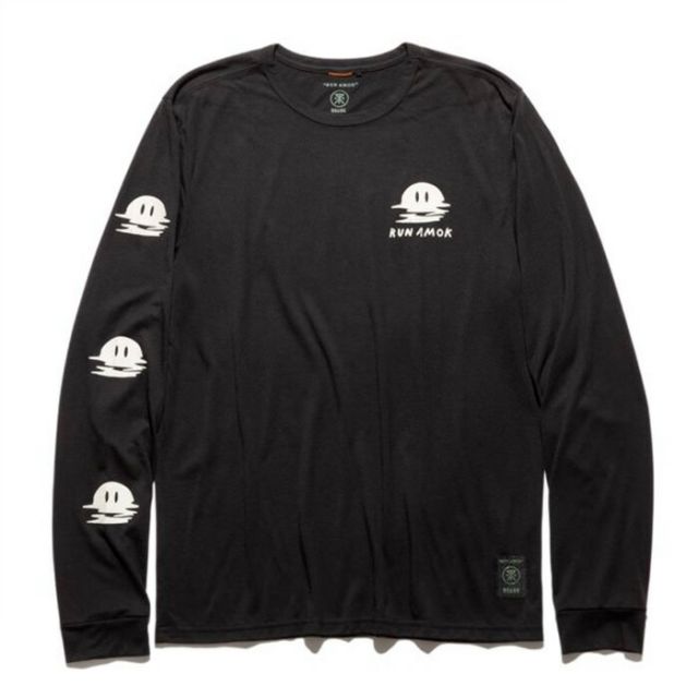 ロアーク ROARK RK402 MATHIS LS RUN AMOK ランアモック MATHIS メンズ 吸汗速乾 DriRelease 軽量 ランニング長袖Tシャツ トレーニングウェア 機能素材 おしゃれ トレラン マラソン ランニング (250328)