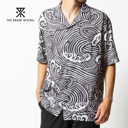 ロアーク ROARK RWJ1101 WAVE BLESS UP SS ROARK BLESS UP TACTEL シャツ 吸湿速乾 ストレッチ 半袖 メンズ  メール便 (250427)