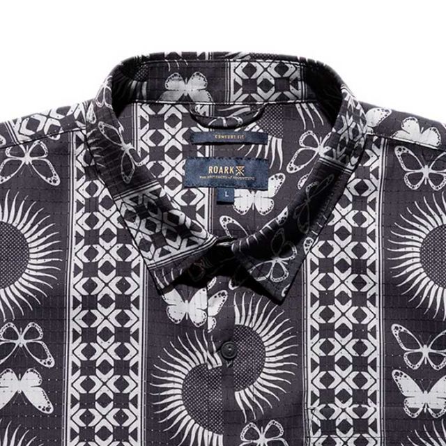 ロアーク シャツ ROARK RWJ1120 "SONS OF THE SUN" BLESS UP SS 半袖 春夏 伸縮性 耐久性 速乾性 ロアークリバイバル THE ROARK REVIVAL  メール便 (250612)