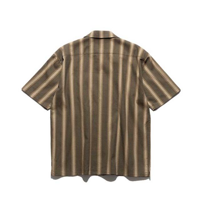 ロアーク 開襟シャツ ROARK RWJ1125 VERTICAL STRIPE JACQUARD 半袖 ストライプ コットン100% THE ROARK REVIVAL (250612)