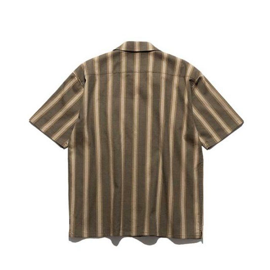 ロアーク 開襟シャツ ROARK RWJ1125 VERTICAL STRIPE JACQUARD 半袖 ストライプ コットン100% THE ROARK REVIVAL (250612)