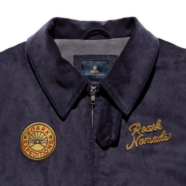 ROARK REVIVALISTS コンボイジャケット コーデュロイ ボックスシルエット 裏フリース仕様 防寒 秋冬 アウター メンズ 日本サイズ対応 CONVOY JACKET RJJ1171 CONVOY JKT NAVY