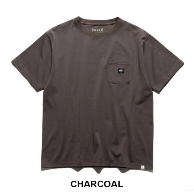 ロアーク LABEL POCKET ファインテックドライTシャツ チャコール ナチュラル LABEL POCKET FINE TECH DRY TEE RTJF1200-CCL RTJF1200-NAT ROARK ロアーク 半袖Tシャツ ドライ 吸湿 消臭 ポケットT メール便 (260316)