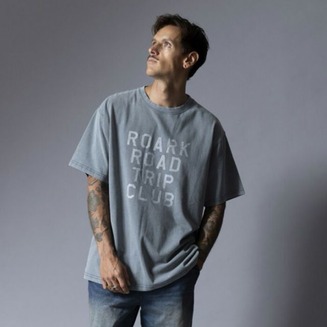 ROARK ロアーク ROAD TRIP WELL WORN TEE 半袖Tシャツ メンズ レディース ミドルウェイト コットン 抗菌 防臭 RTJM1200 アウトドア カジュアル メール便 (260316)