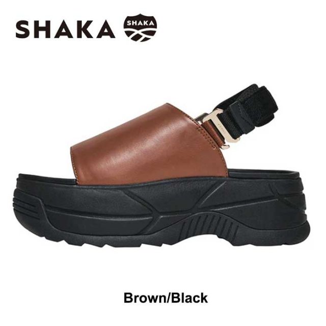 シャカ レディース 厚底 スポーツ サンダル SK-281 VACAY CHUNKY SHAKA チャンキーソール スポサン スライドサンダル 春夏 Y2K 2WAY 新作 ブラック ブラウン ホワイト 24cm 25cm  (240326)