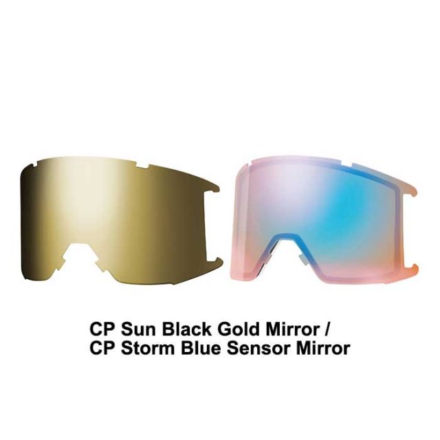 スミス スノーゴーグル SMITH SQUAD XL Coyote Pow Hunter CP Sun Black Gold Mirror / CP Storm Blue Sensor Mirror メンズ レディース ユニセックス 平面 (241023)