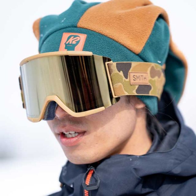 スミス スノーゴーグル SMITH SQUAD XL Coyote Pow Hunter CP Sun Black Gold Mirror / CP Storm Blue Sensor Mirror メンズ レディース ユニセックス 平面 (241023)