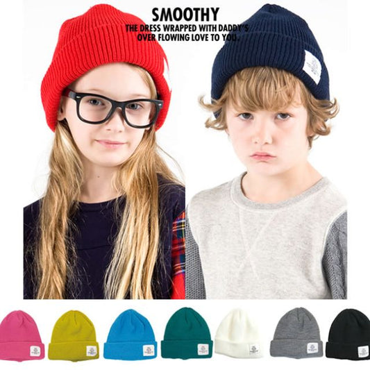 スムージー キッズ ニットキャップ SMOOTHY [01AC-14] 柔らかな素材のニット帽 日本製 子供服 ジュニア [メール便発送]
