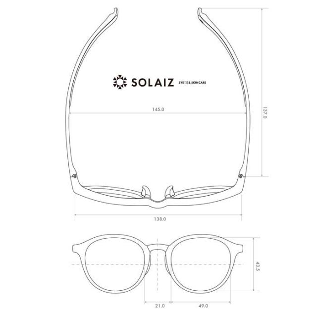 ソライズ サングラス SOLAIZ SLD-002 DAILYUSE デイリーユース アイケア スキンケア メガネ 日本製 エイジングケア 超高機能レンズ 紫外線カット 近赤外線カット HEVカット ブルーライトカット