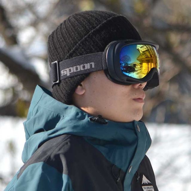 スノボ ゴーグル スプーン SPOON HOOD別注 (SBPH-201-1) HALL スノーボード スキー goggle ユニセックス お手頃 ビギナー