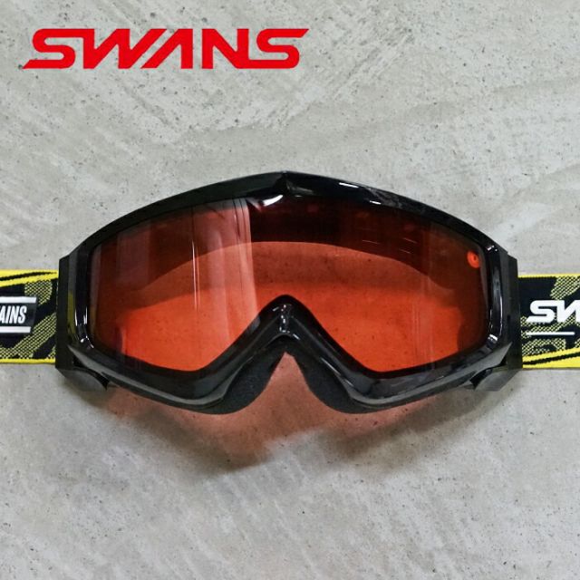 スワンズ ゴーグル 眼鏡対応  HOOD別注 スノーゴーグル SWANS [ GUEST-DH ] BK/P ダブルレンズ ヘルメット対応 くもり止め スノボ スノーボード  スキーゴーグル スキー  goggle 日本製