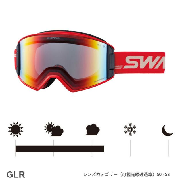 スワンズ SWANS OB-CMDH OUTBACK GLR CRW Q スキーゴーグル OUTBACK 調光ミラーモデル OB-CMDH GLR CRW フォトクロミックレンズ A-BLOW SYSTEM プレミアムアンチフォグ 曇り防止 メガネ対応 日本製 (251007)