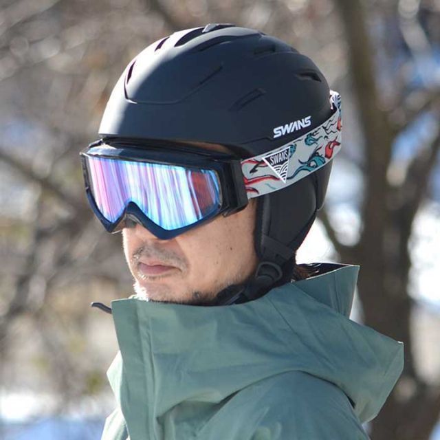 SWANS スワンズ ゴーグル 眼鏡対応 スキーゴーグル HOOD 別注 スノーゴーグル SWANS GUEST-MDH ミラーレンズ ヘルメット対応 ダブルレンズ UVカット くもり止め スノボ スノーボード goggle
