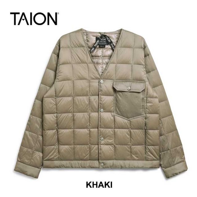 タイオン ダウンカーディガン TAION (101CJ ) DOWN WORK CARDIGAN ダウンワークカーディガン ユニセックス [230921]