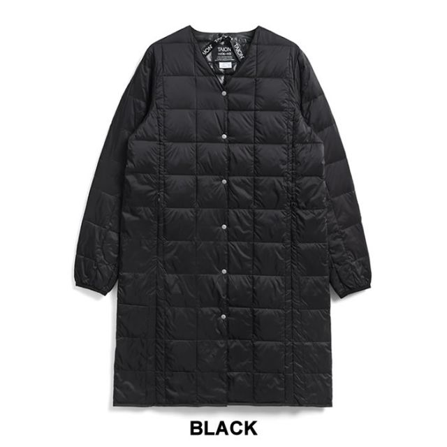 ロングダウンジャケット レディース インナージャケット DOWN Vネックボタン タイオン 体温 TAION (W101-LONG) LADIES V NECK LONG DOWN JKT ベーシック [231027]