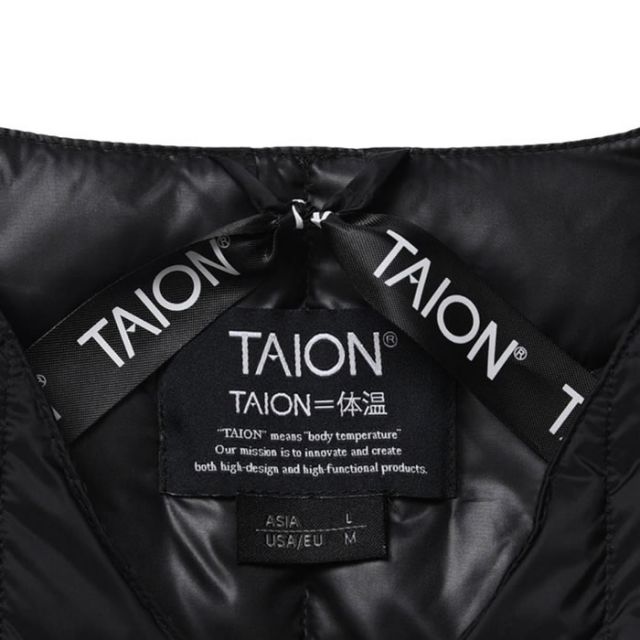 ロングダウンジャケット レディース インナージャケット DOWN Vネックボタン タイオン 体温 TAION (W101-LONG) LADIES V NECK LONG DOWN JKT ベーシック [231027]