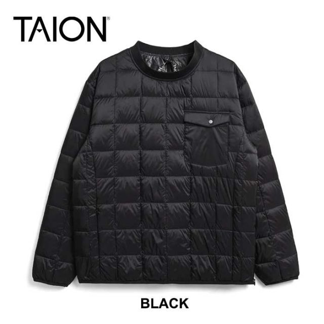 TAION インナーダウン タイオン プルオーバークルーネックダウン インナー ダウン TAION-100PB ユニセックス メンズ レディース 秋 冬 秋冬 軽量 キャンプ フェス ファッション ブランド [231031]
