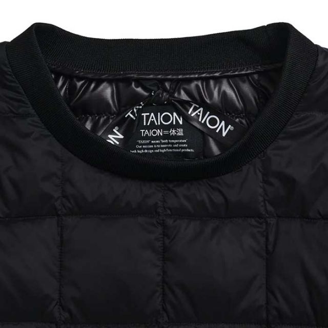TAION インナーダウン タイオン プルオーバークルーネックダウン インナー ダウン TAION-100PB ユニセックス メンズ レディース 秋 冬 秋冬 軽量 キャンプ フェス ファッション ブランド [231031]