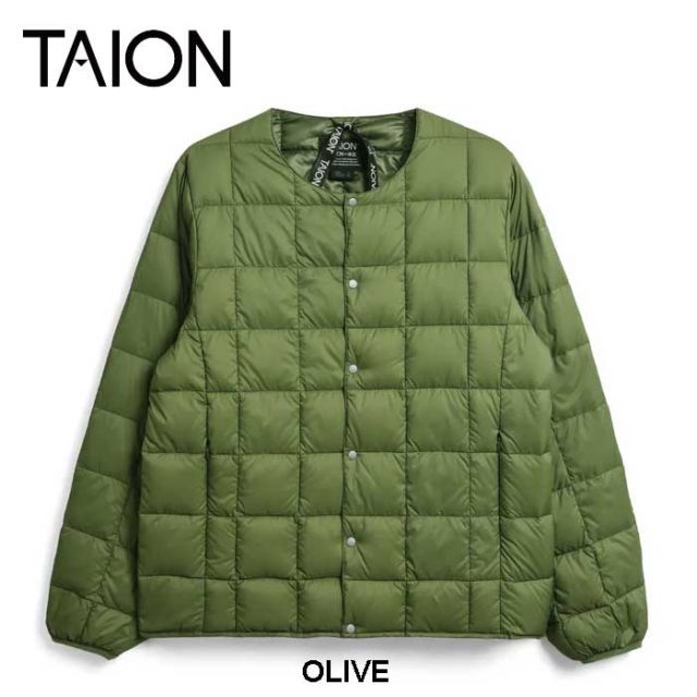 TAION CREW NECK BUTTON DOWN JKT