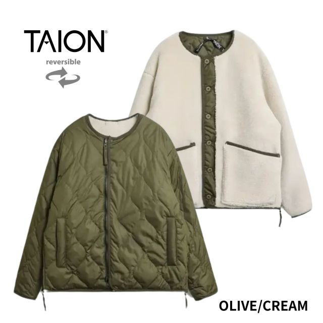 TAION MILITARY RIVERSIBLE “DOWN＋BOA"" CREW NE