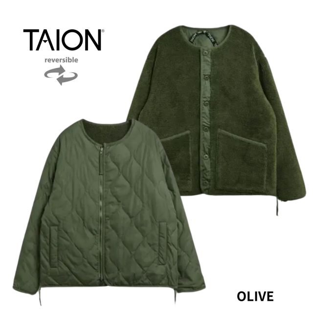 TAION MILITARY RIVERSIBLE “DOWN＋BOA"" CREW NE