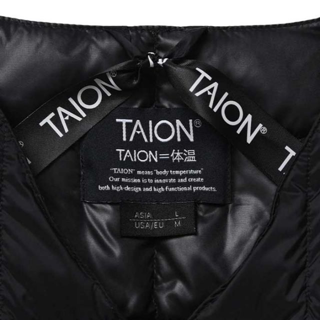 タイオン キッズ ダウンベスト TAION (Y004) CREW NECK BUTTON DOWN VEST クルーネックボタン ダウンベスト 子供 [230921]