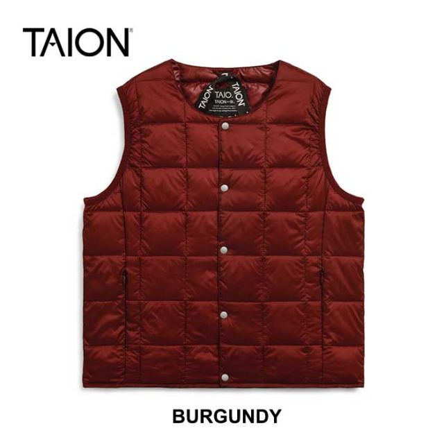タイオン キッズ ダウンベスト TAION (Y004) CREW NECK BUTTON DOWN VEST クルーネックボタン ダウンベスト 子供 [230921]