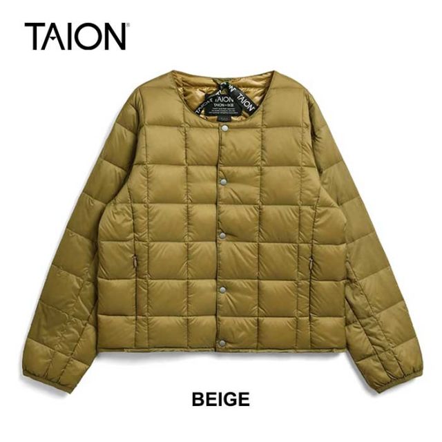 TAION タイオン キッズ ベーシック クルーネックボタン インナーダウンジャケット　TAION-K104　110-140cm [231027]