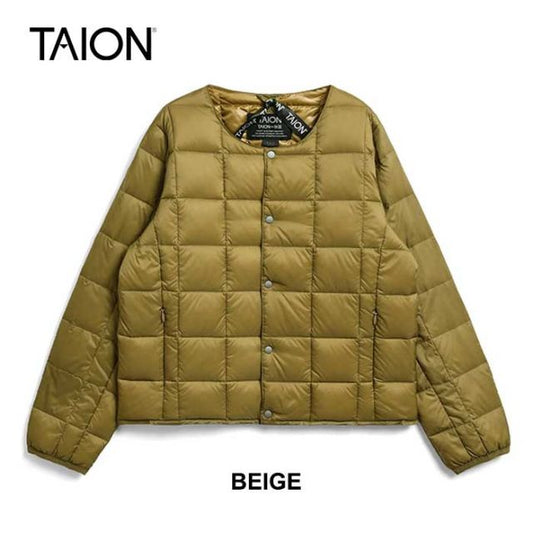 TAION タイオン キッズ ベーシック クルーネックボタン インナーダウンジャケット　TAION-K104　110-140cm [231027]