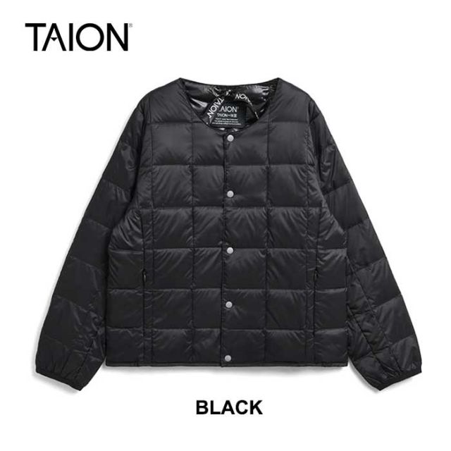 TAION タイオン キッズ ベーシック クルーネックボタン インナーダウンジャケット　TAION-K104　110-140cm [231027]