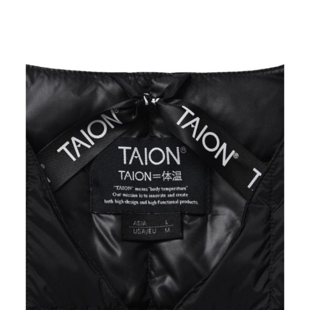 タイオン キッズ インナー ダウンジャケット TAION (Y104) CREW NECK BUTTON DOWN JKT ユース 150-160cm  [231027]