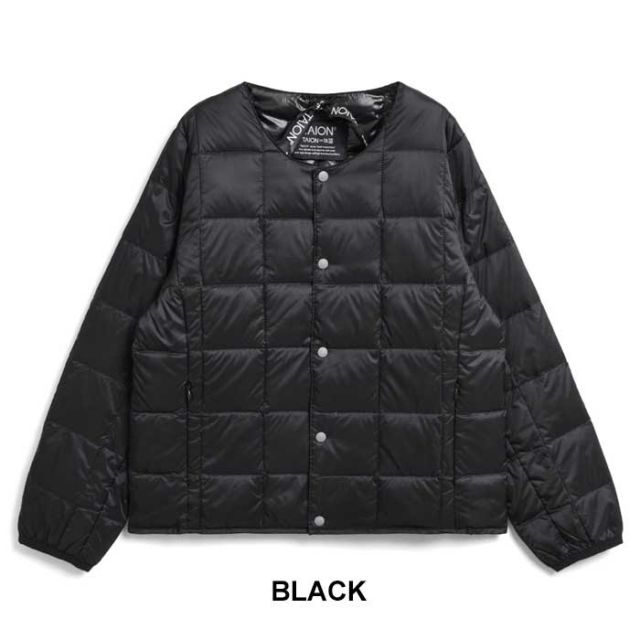 タイオン キッズ インナー ダウンジャケット TAION (Y104) CREW NECK BUTTON DOWN JKT ユース 150-160cm  [231027]