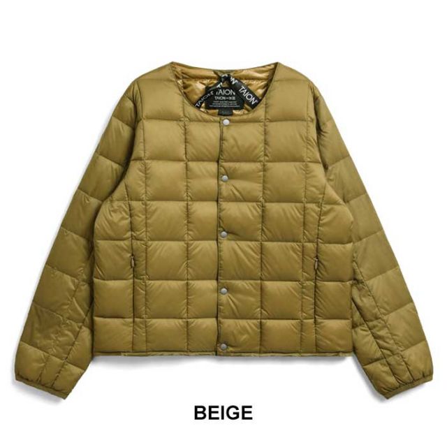 タイオン キッズ インナー ダウンジャケット TAION (Y104) CREW NECK BUTTON DOWN JKT ユース 150-160cm  [231027]