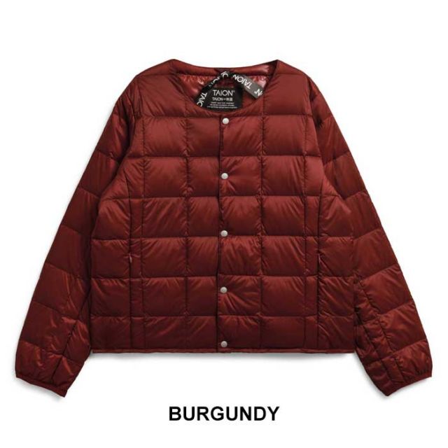タイオン キッズ インナー ダウンジャケット TAION (Y104) CREW NECK BUTTON DOWN JKT ユース 150-160cm  [231027]