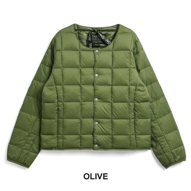 タイオン キッズ インナー ダウンジャケット TAION (Y104) CREW NECK BUTTON DOWN JKT ユース 150-160cm  [231027]